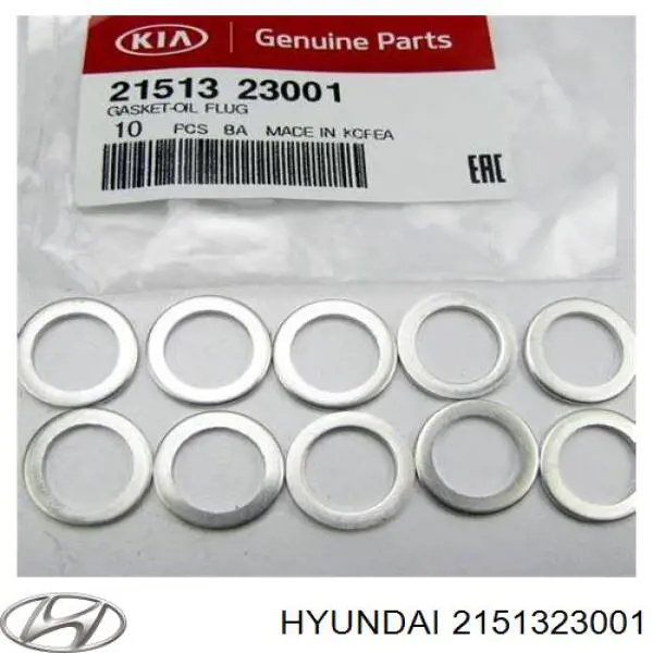 2151323001 Hyundai/Kia прокладка пробки поддона двигателя
