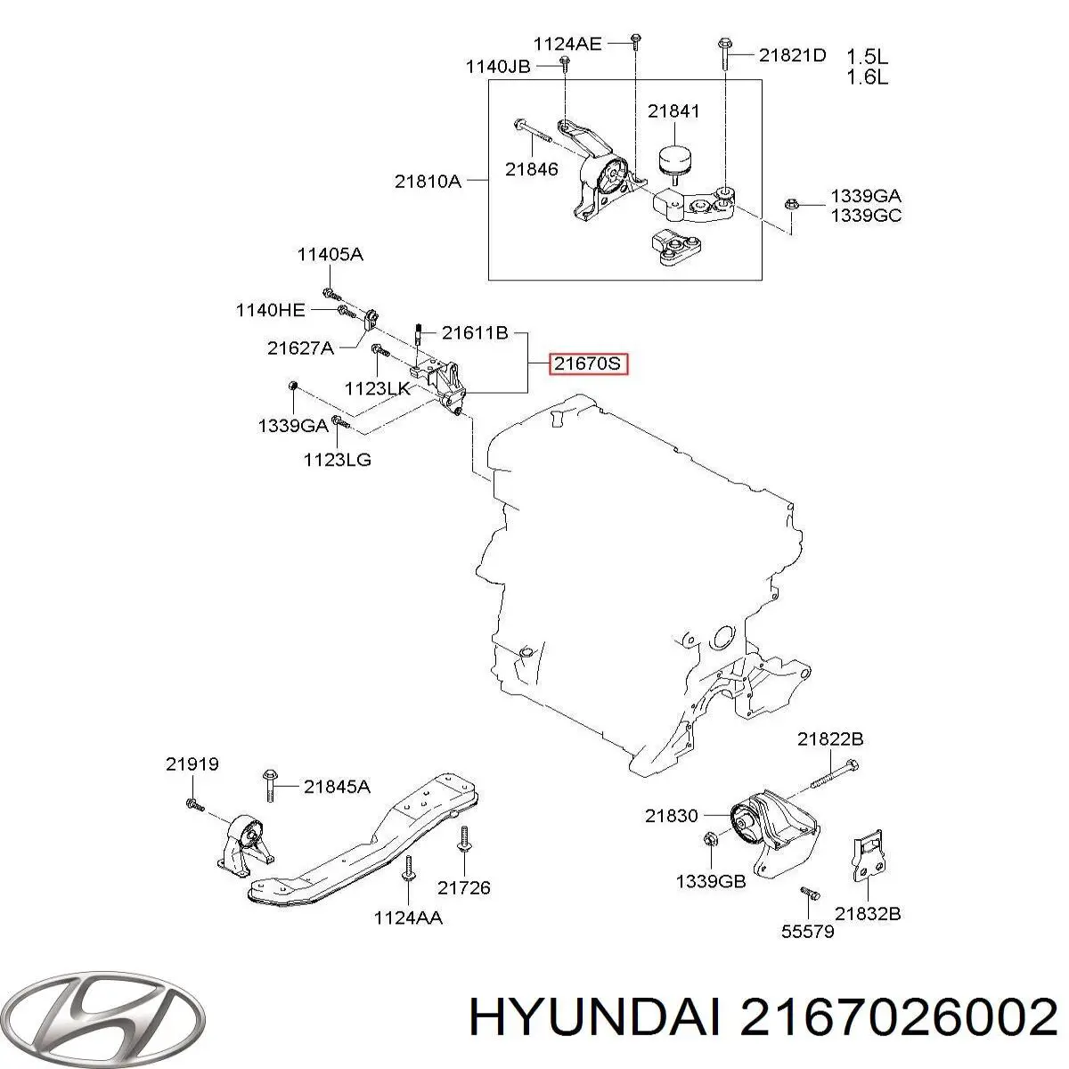 Кронштейн подушки (опоры) двигателя правой на Hyundai Matrix FC
