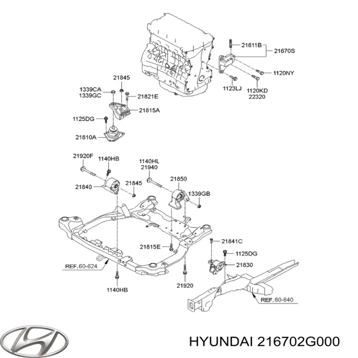  216702G000 Hyundai/Kia