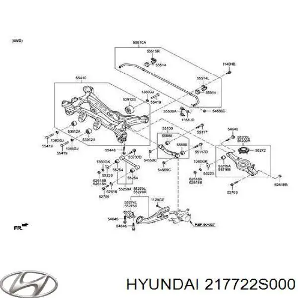 Купить 217722S000 Hyundai/Kia Сайлентблок задней балки