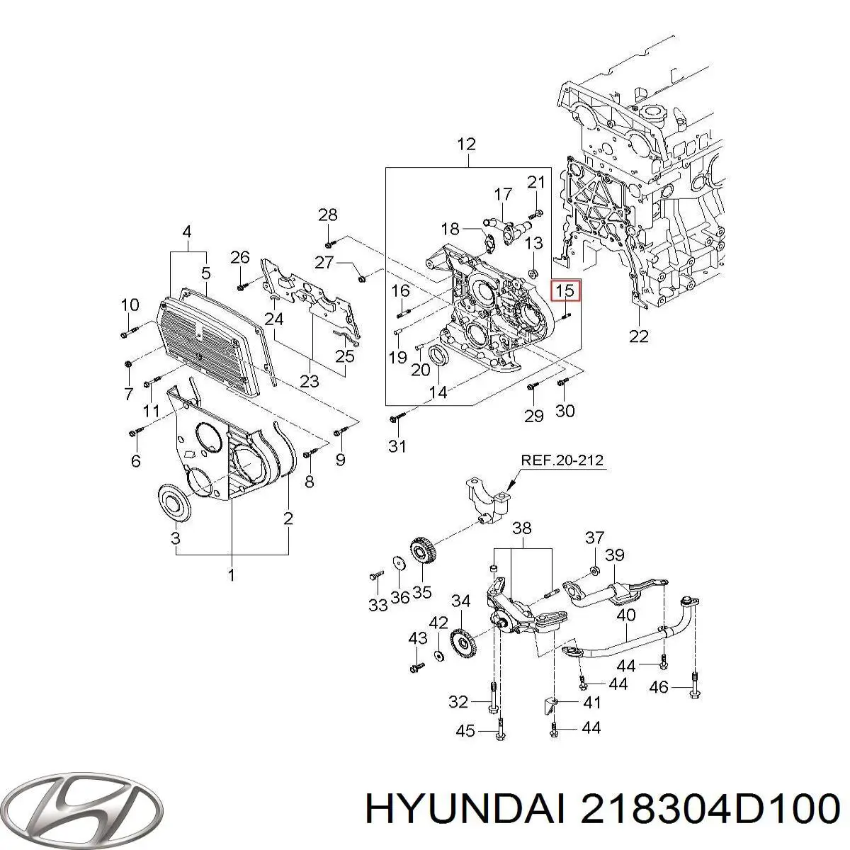 Гидроопора двигателя левая Hyundai/Kia 218304D100 цена, от 119.09 USD