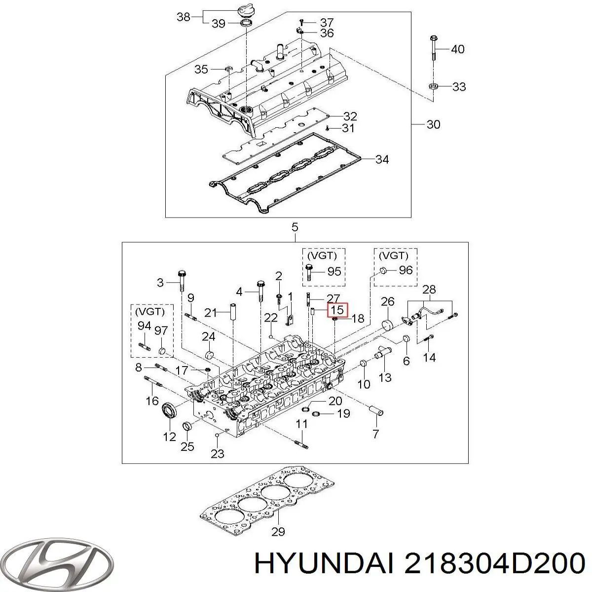 Левая подушка двигателя 218304D200 Hyundai/Kia