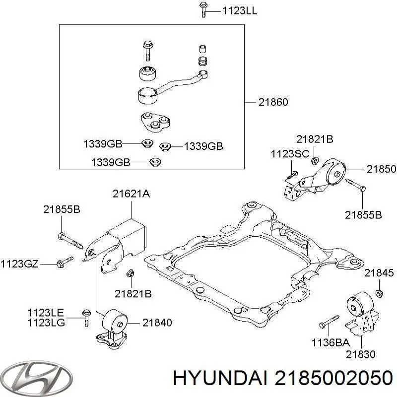 Подушка двигателя Hyundai/Kia 2185002050 цена, от 25.51 USD