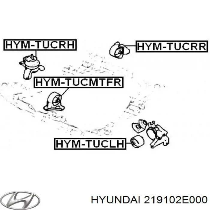 219102E000 Hyundai/Kia Подушка передней опоры двигателя