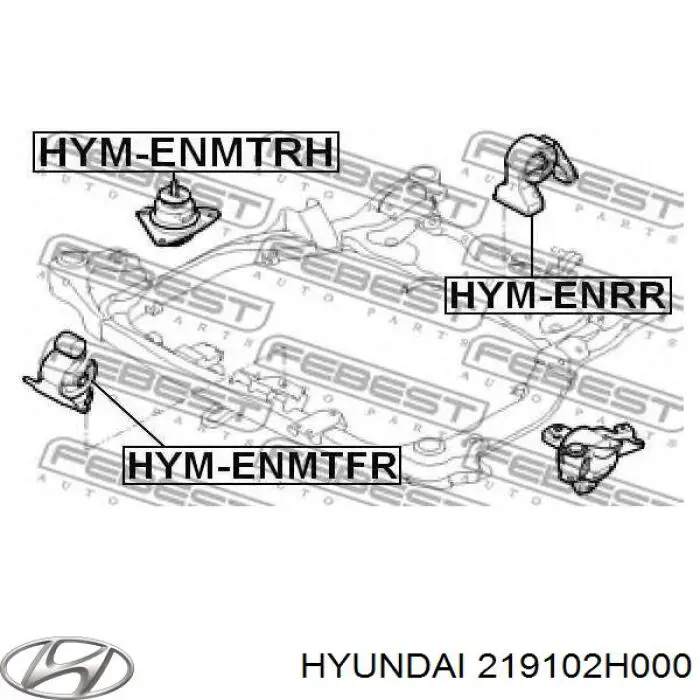 Гидроопора двигателя передняя Hyundai/Kia 219102H000 цена, от 15.20 USD