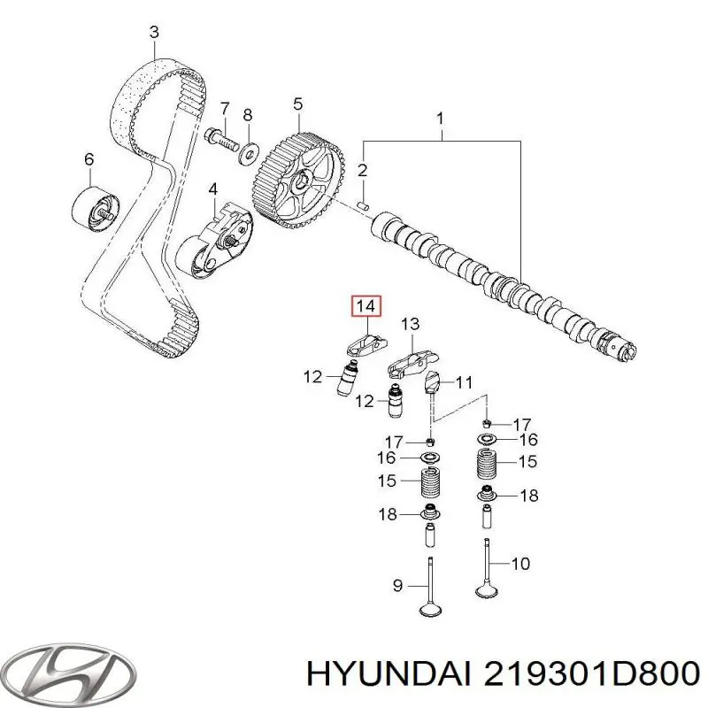 219301D800 Hyundai/Kia Задняя подушка двигателя