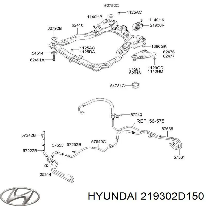 Купить 219302D150 Hyundai/Kia Гидроопора двигателя задняя