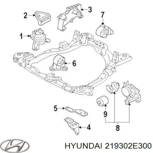 Подушка двигателя Hyundai/Kia 219302E300