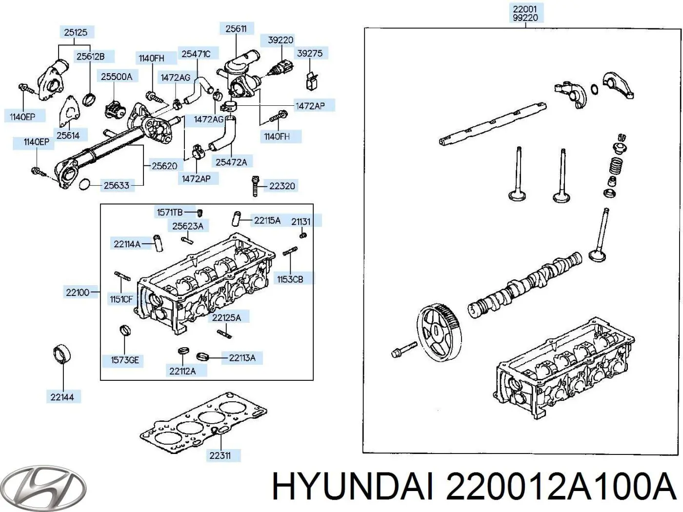 Cabeça de motor (CBC) Hyundai Accent IV RB