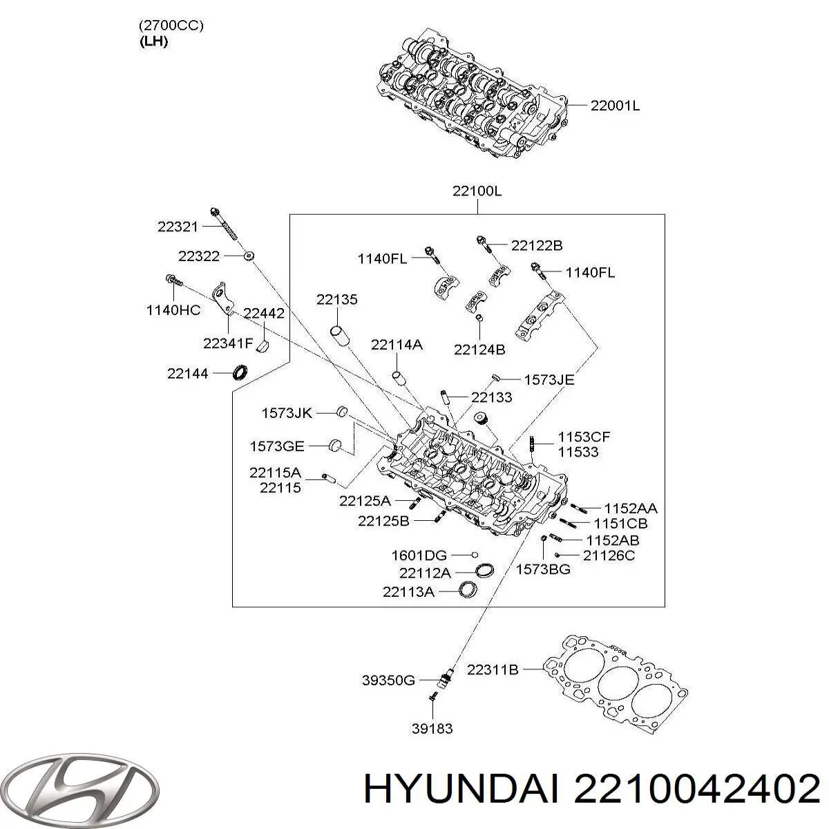 Купить 2210042402 Hyundai/Kia ГБЦ  двигателя