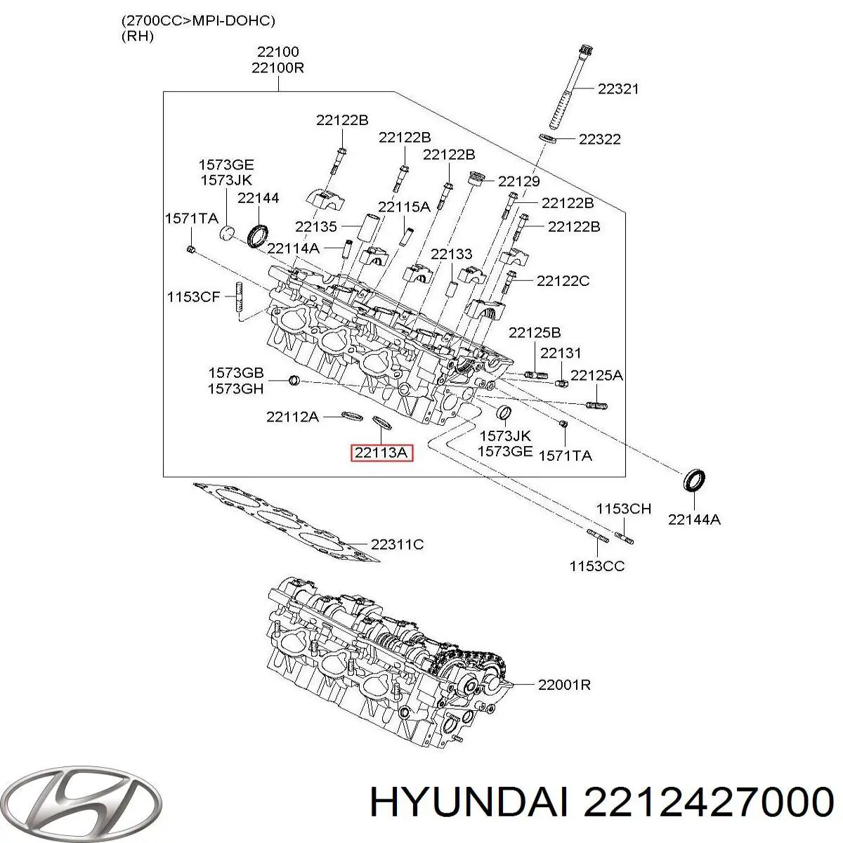  Hyundai/Kia 2212427000 цена, от 1.02 USD