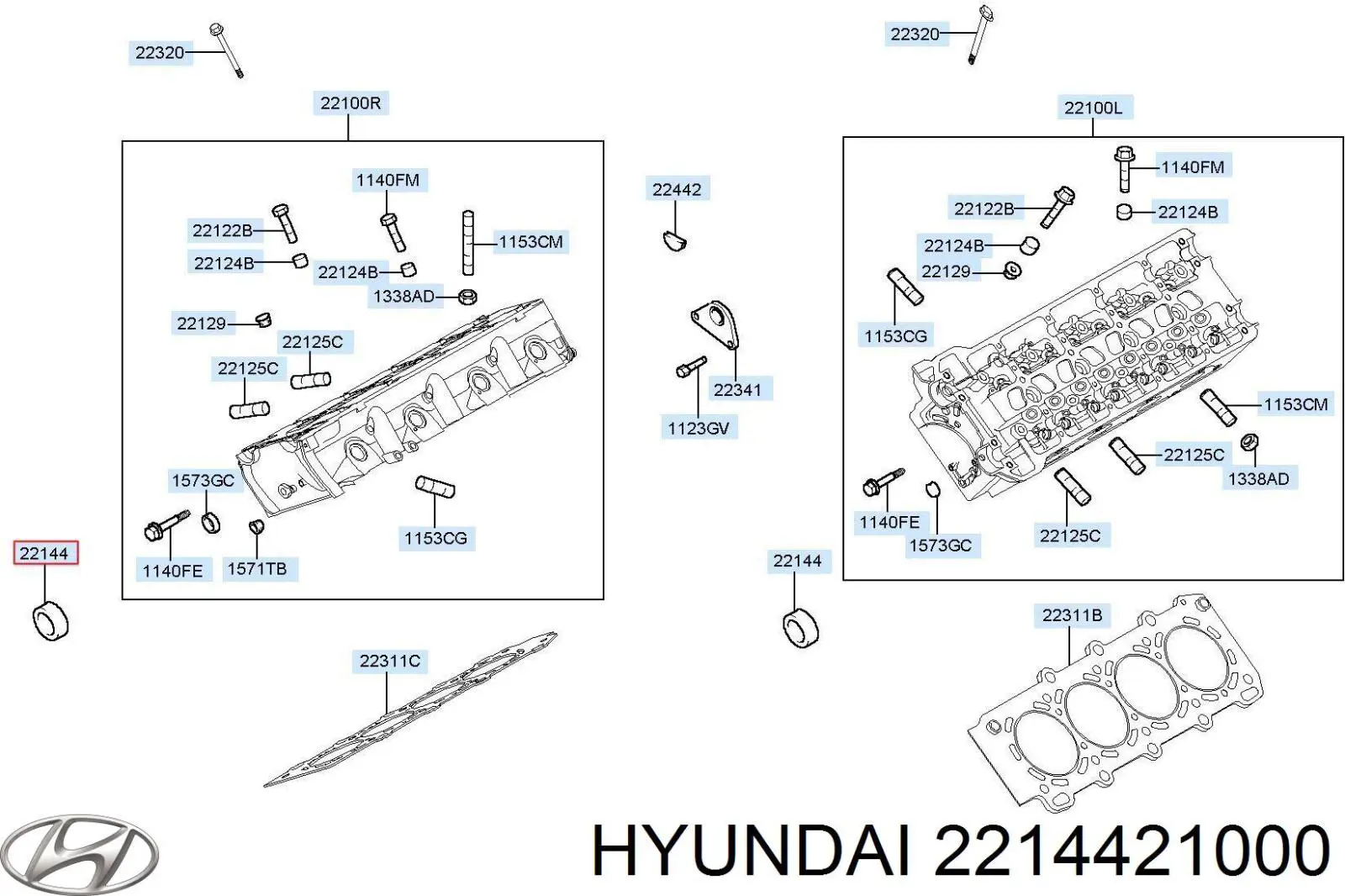Сальник двигателя распредвала Hyundai/Kia 2214421000 цена, от 3.67 USD