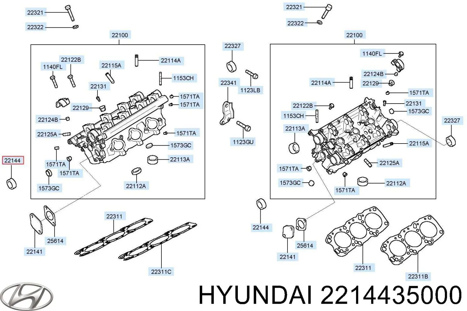 Сальник распредвала 2214435000 Hyundai/Kia