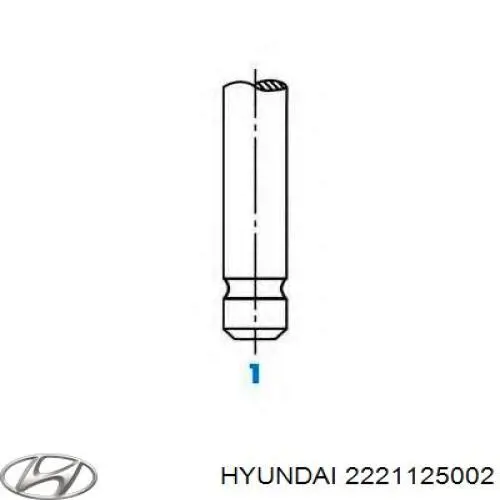 Впускной клапан 2221125002 Hyundai/Kia