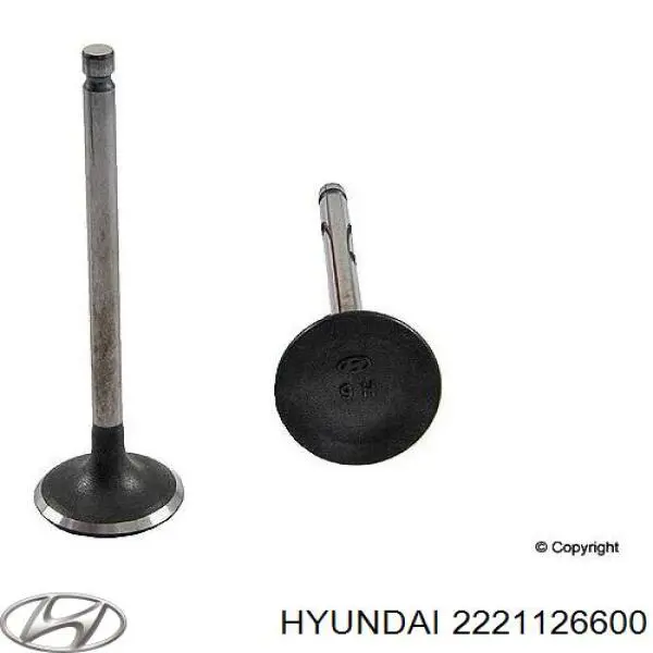 22211-26600 Hyundai/Kia válvula de admissão