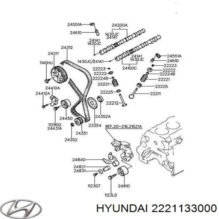 Клапан впускной на Hyundai H200 