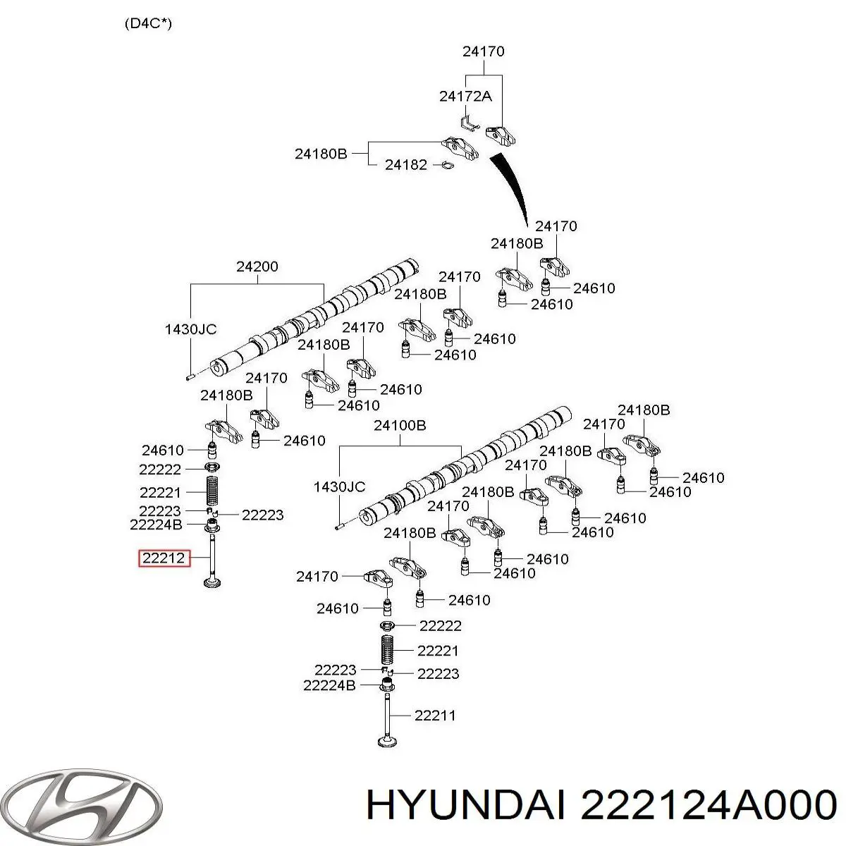 O80516H Hyundai/Kia Выхлопной клапан