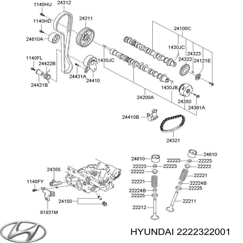 Сухарь клапана Hyundai/Kia 2222322001 цена, от 1.31 USD