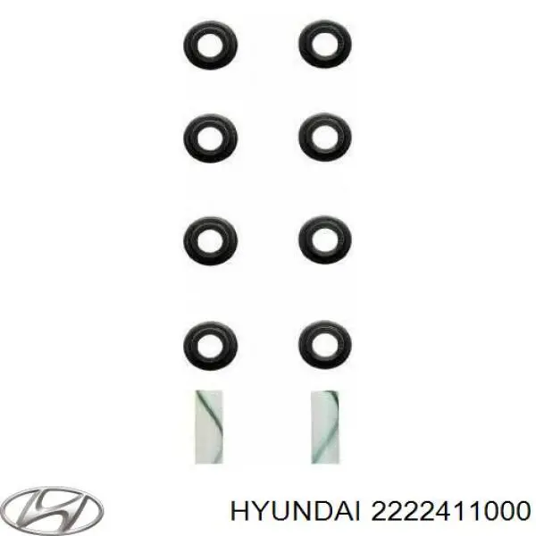 2222411000 Hyundai/Kia сальник клапана (маслосъемный, впуск/выпуск)