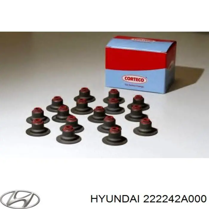222242A000 Hyundai/Kia сальник клапана (маслосъемный, впуск/выпуск)