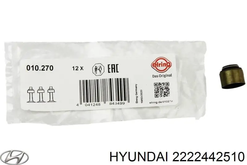 2222442510 Hyundai/Kia сальник клапана (маслосъемный, впуск/выпуск)