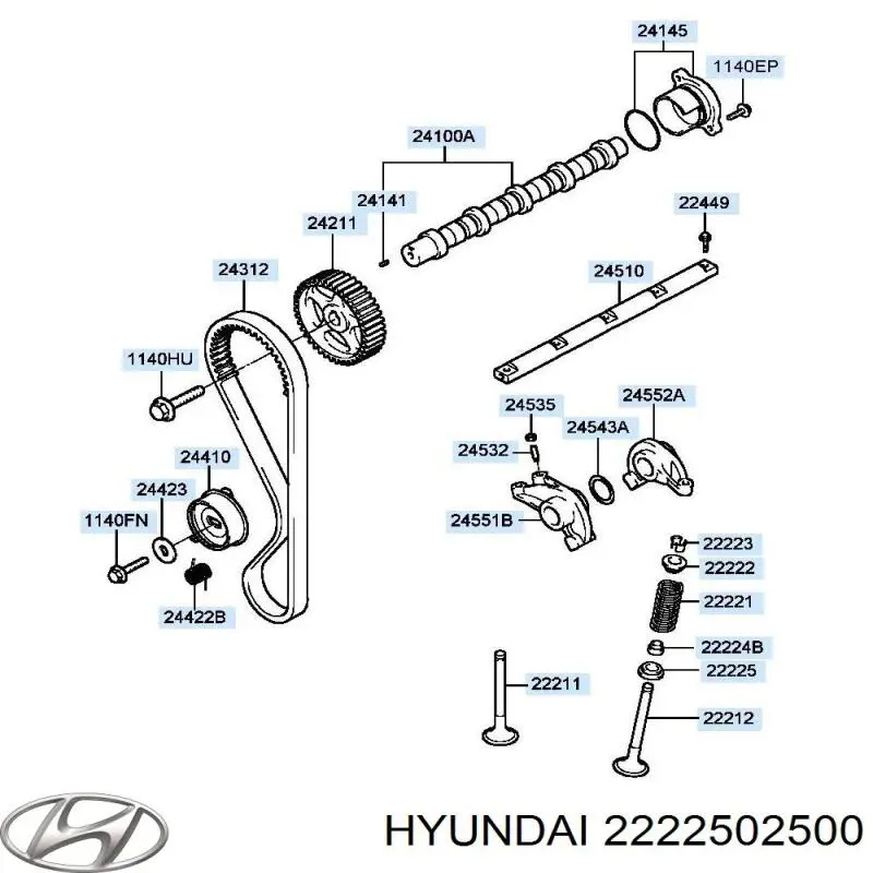  Hyundai/Kia 2222502500 цена, от 0.61 USD