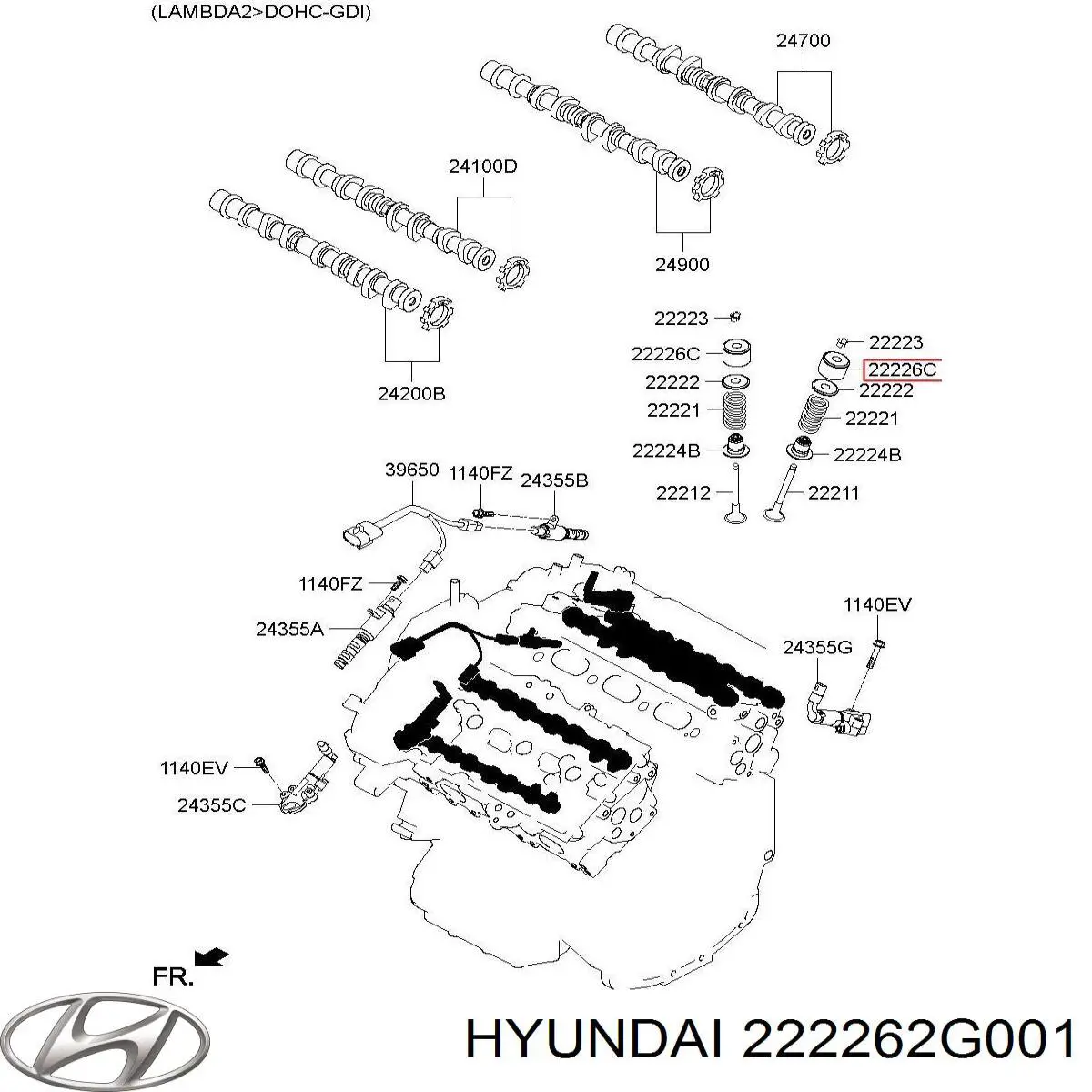 Толкатель клапана гидравлический Hyundai/Kia 222262G000 цена, от 3.18 USD