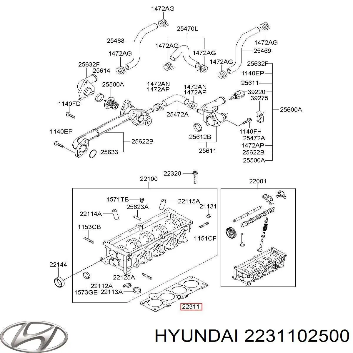 2231102500 Hyundai/Kia 