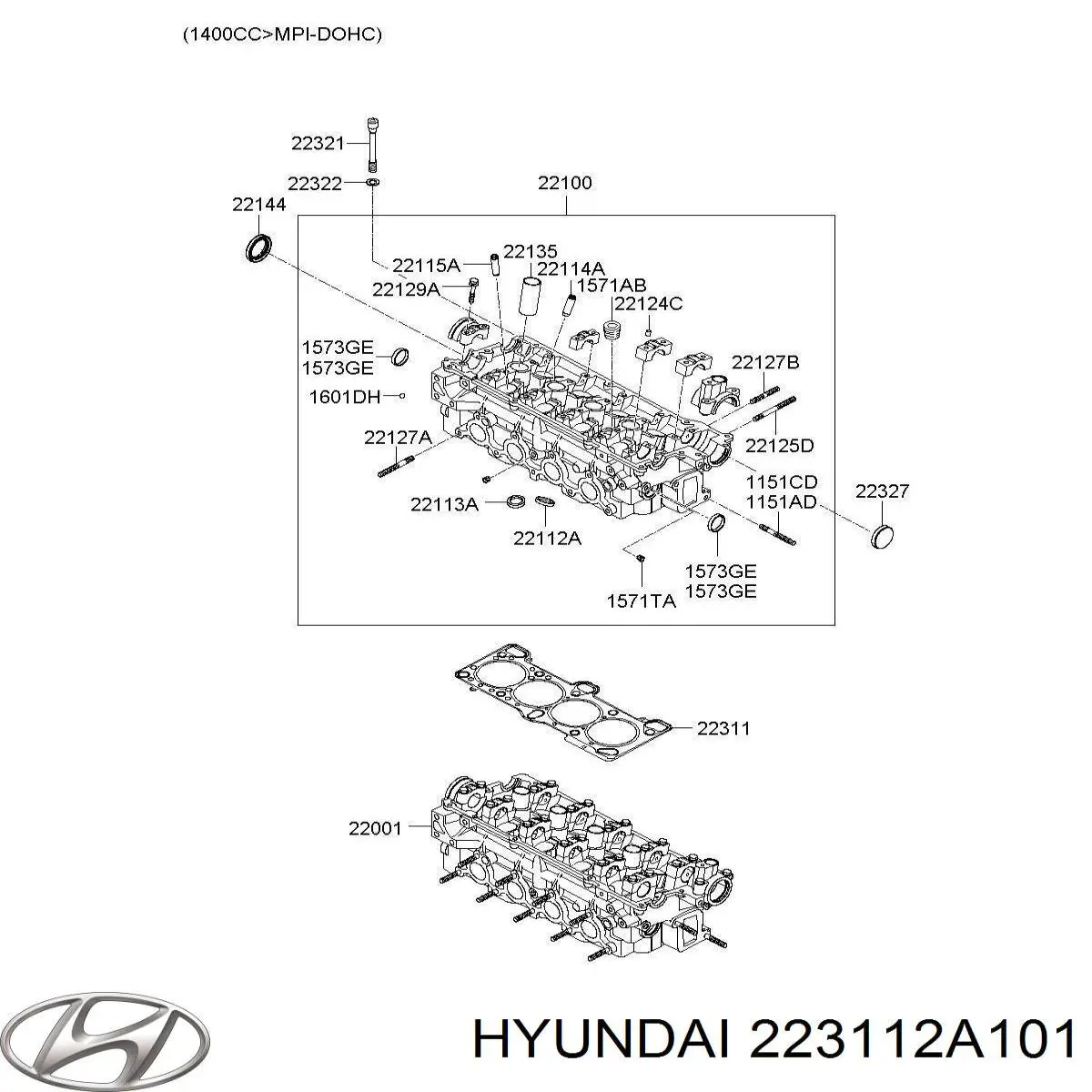 Купить 223112A101 Hyundai/Kia Прокладка ГБЦ