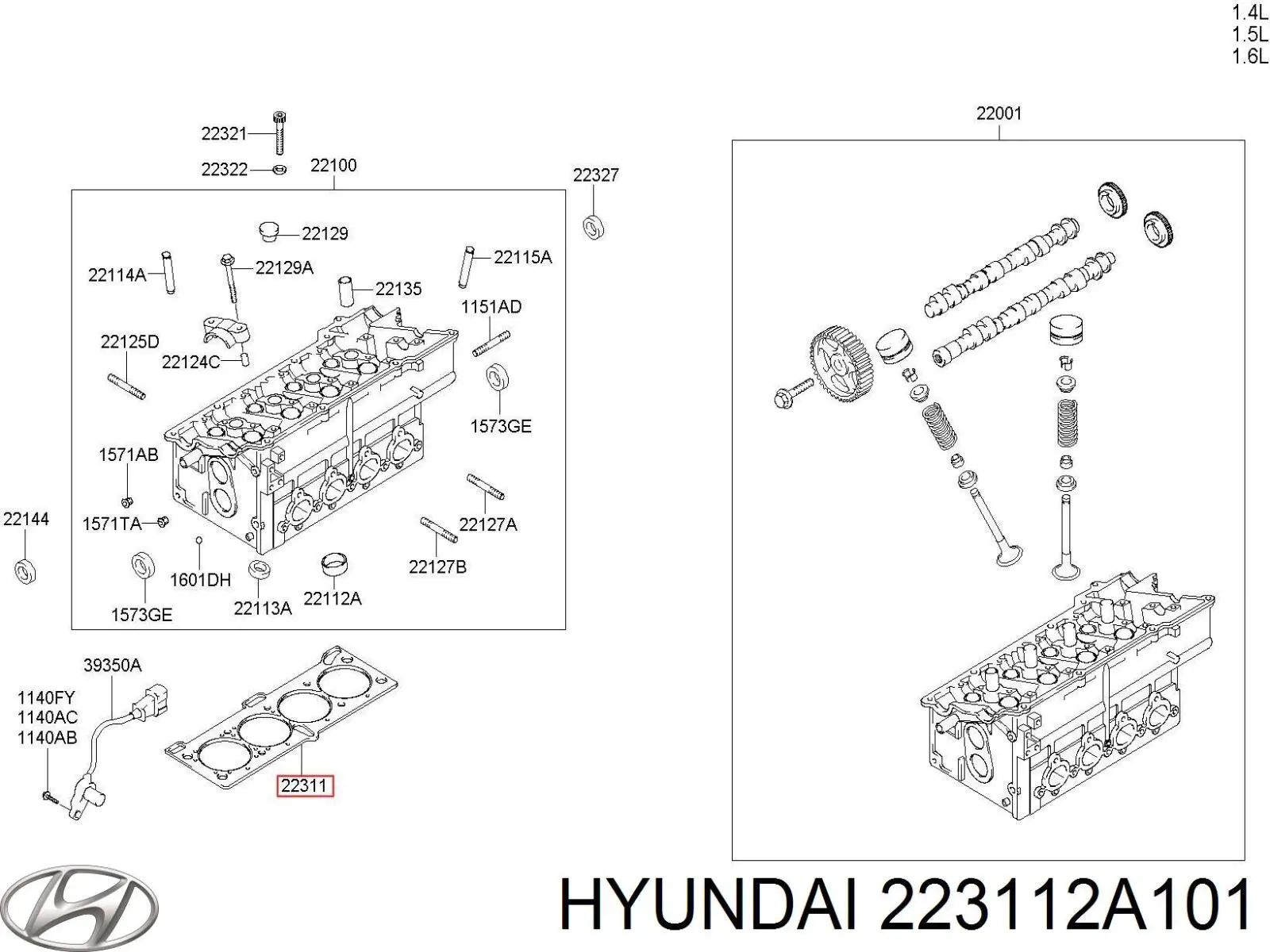 Прокладка ГБЦ Hyundai/Kia 223112A101 цена, от 24.23 USD