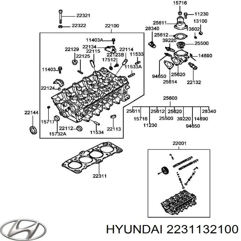 Прокладка ГБЦ 2231132120 Hyundai/Kia