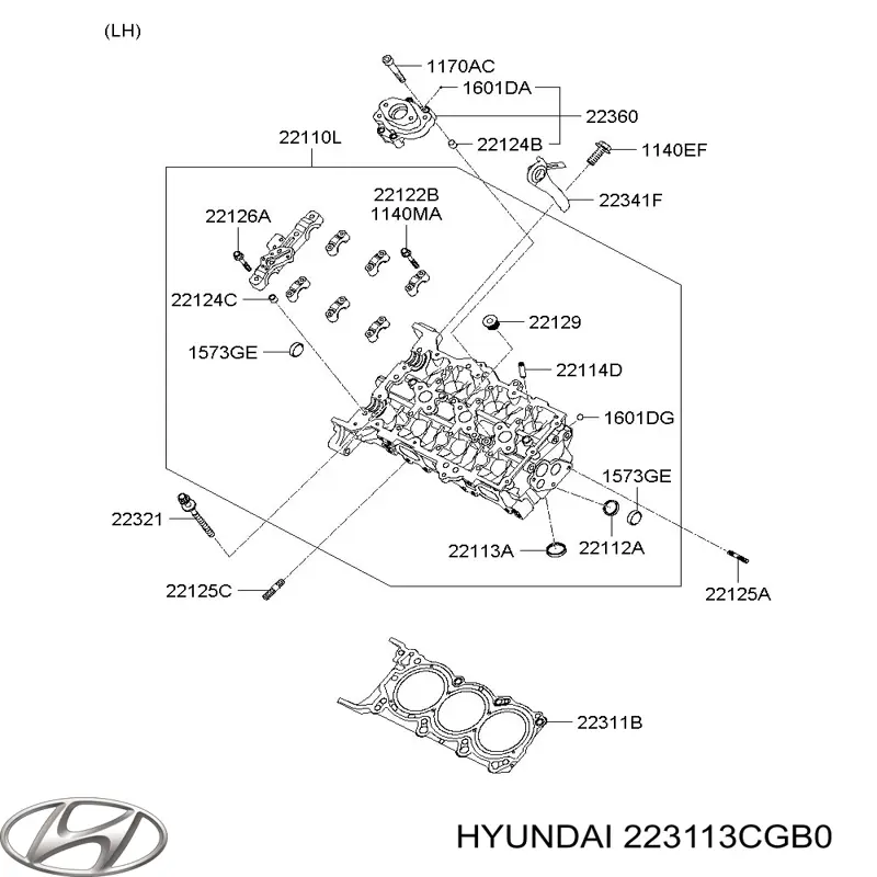 Купить 223113CGB0 Hyundai/Kia Правая прокладка ГБЦ
