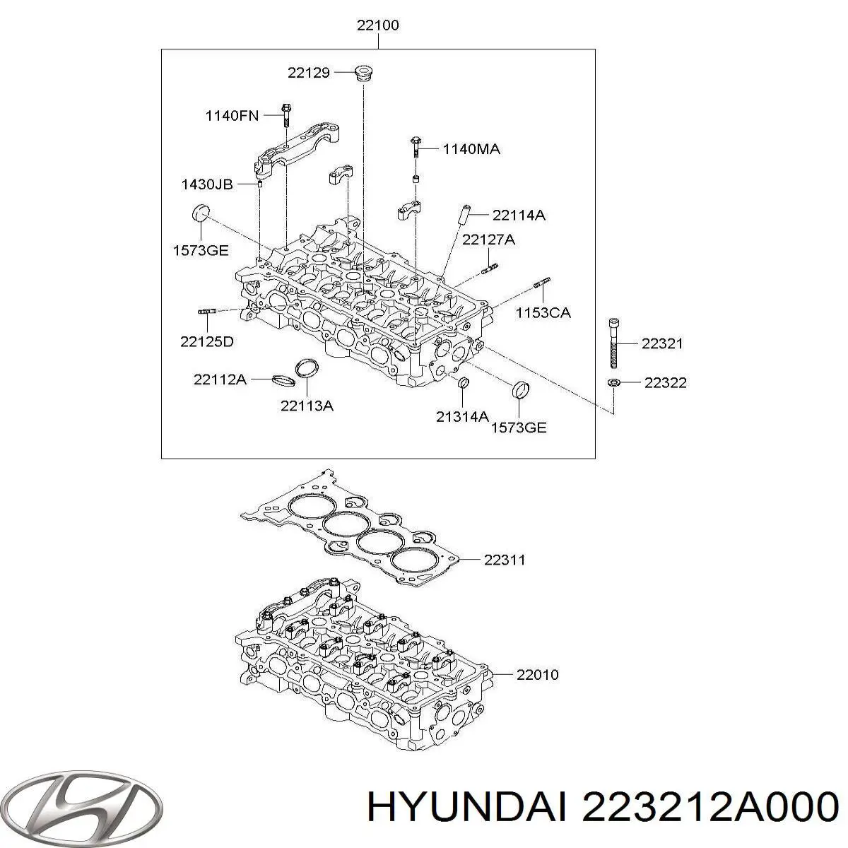 Болт головки блока цилиндров (ГБЦ) на Hyundai Elantra MD