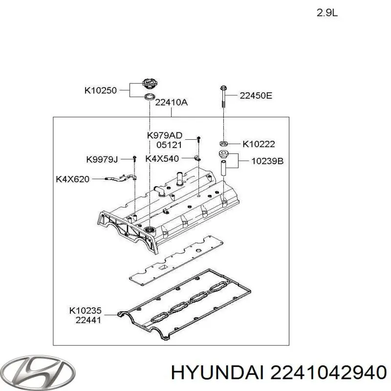 Tampa de válvulas para Hyundai H100 