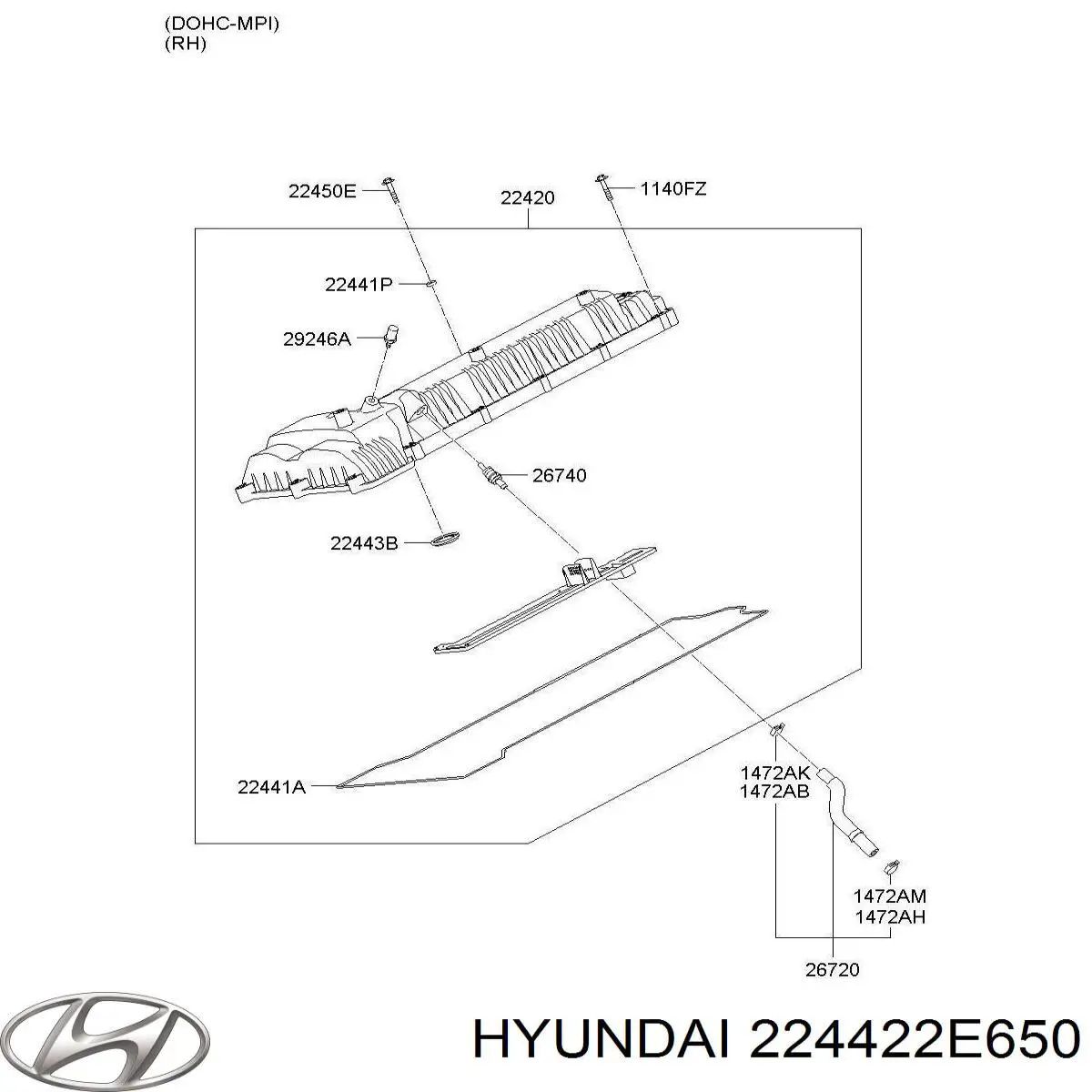  Hyundai/Kia 224422E650 цена, от 11.42 USD