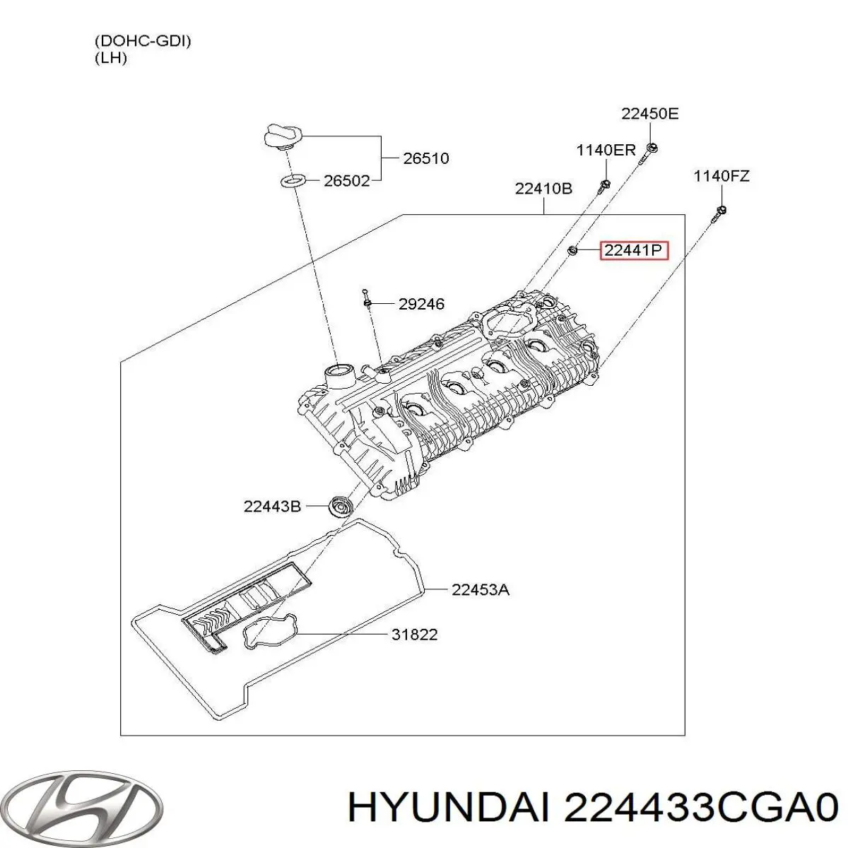  Hyundai/Kia 224433CGA0 цена, от 10.29 USD