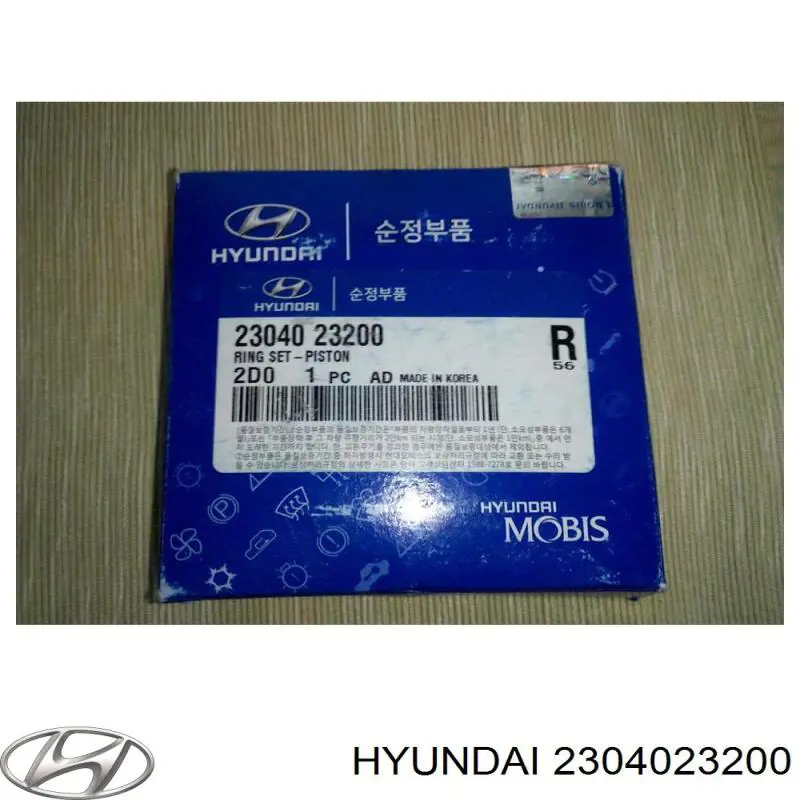 Кольца поршневые 2304023200 Hyundai/Kia