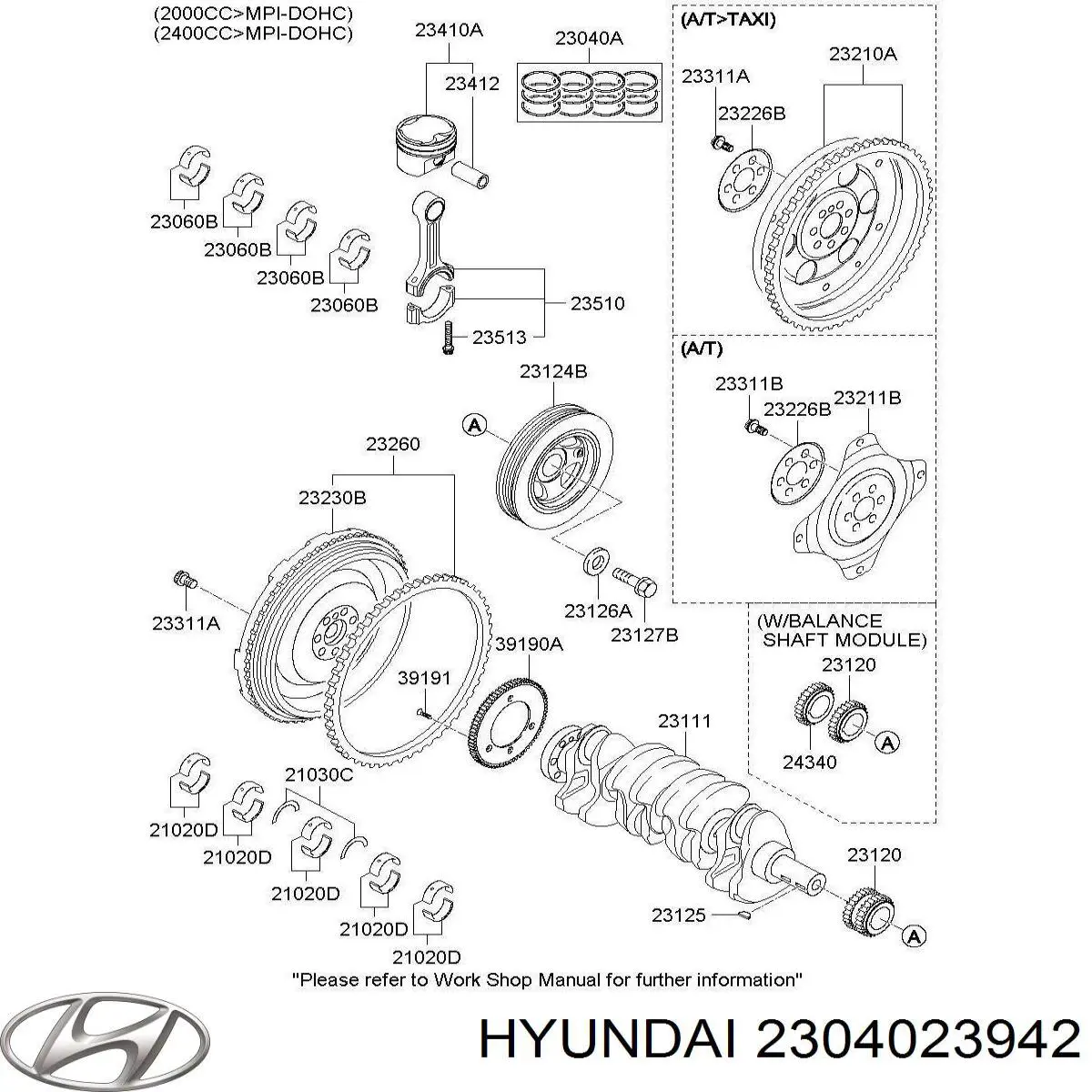  Hyundai/Kia 2304023942 цена, от 62.32 USD