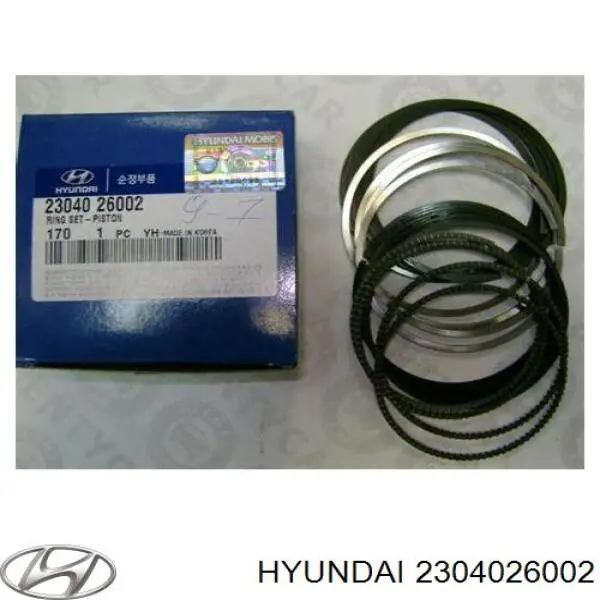 2304026002 Hyundai/Kia кольца поршневые комплект на мотор, std.