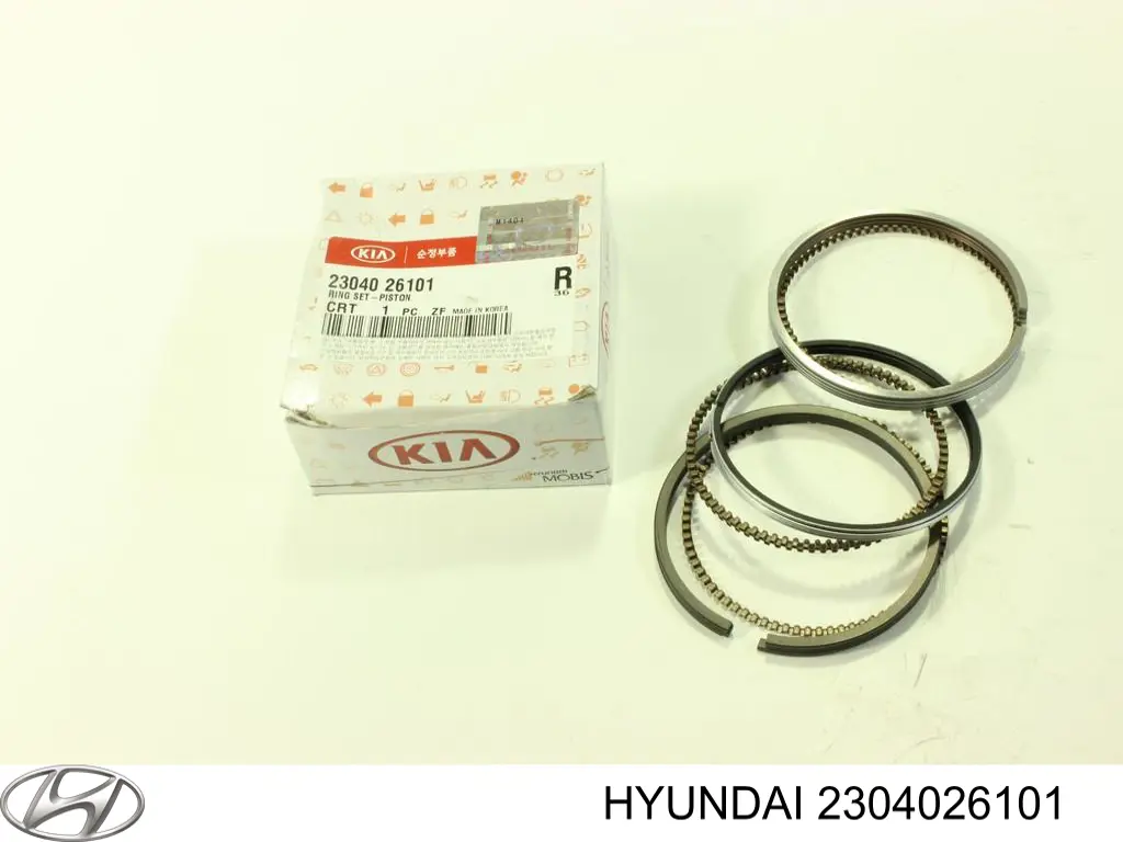 Кольца поршневые комплект, STD Hyundai/Kia 2304026101