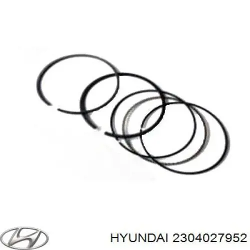2304027952 Hyundai/Kia кольца поршневые комплект на мотор, 2-й ремонт (+0,50)