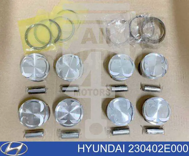 Кольца поршневые комплект на мотор, STD. Hyundai/Kia 230402E000