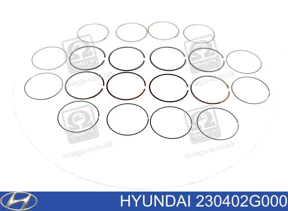 Кольца поршневые комплект на мотор, STD. Hyundai/Kia 230402G000