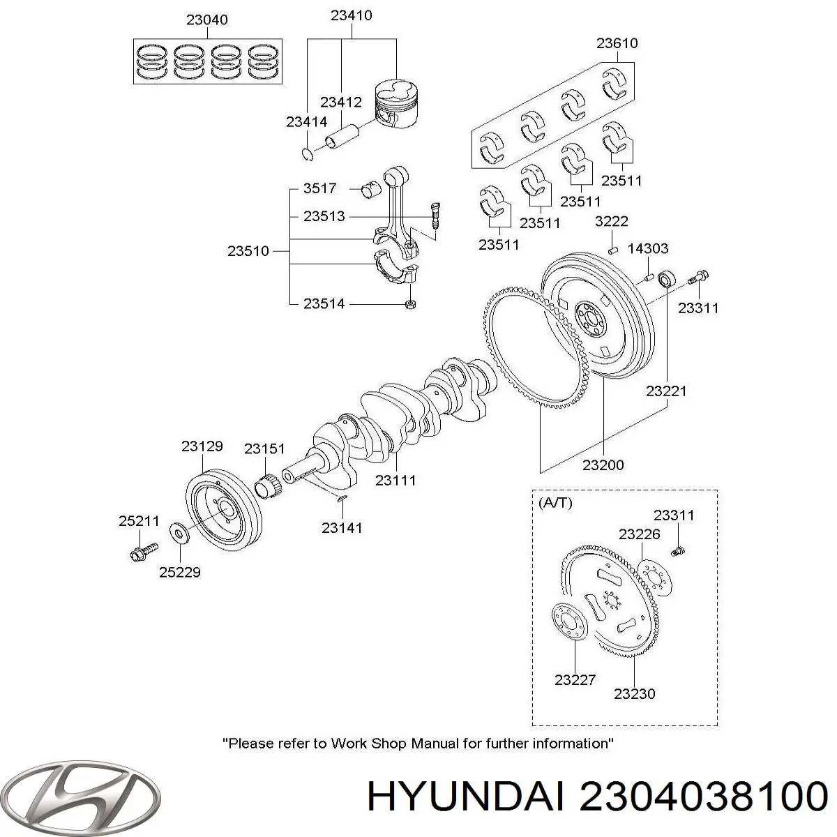 Кольца поршневые Hyundai Sonata EF (Хундай Соната)
