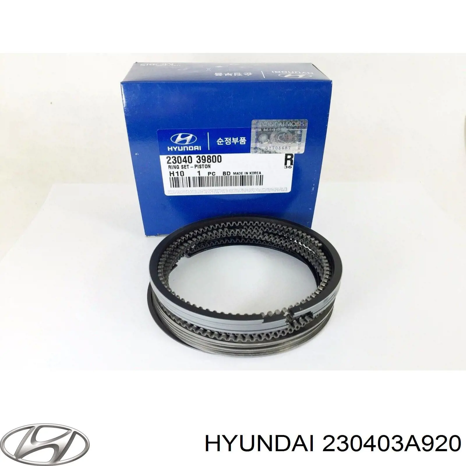 Кольца поршневые комплект на мотор, 2-й ремонт (+0,50) на Hyundai IX55 