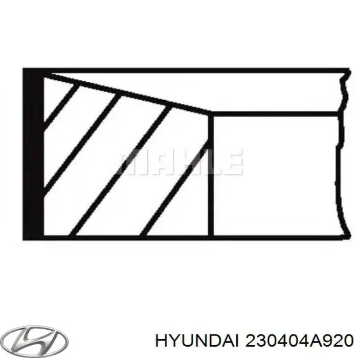 Кольца поршневые комплект на мотор, STD. Hyundai/Kia 230404A920