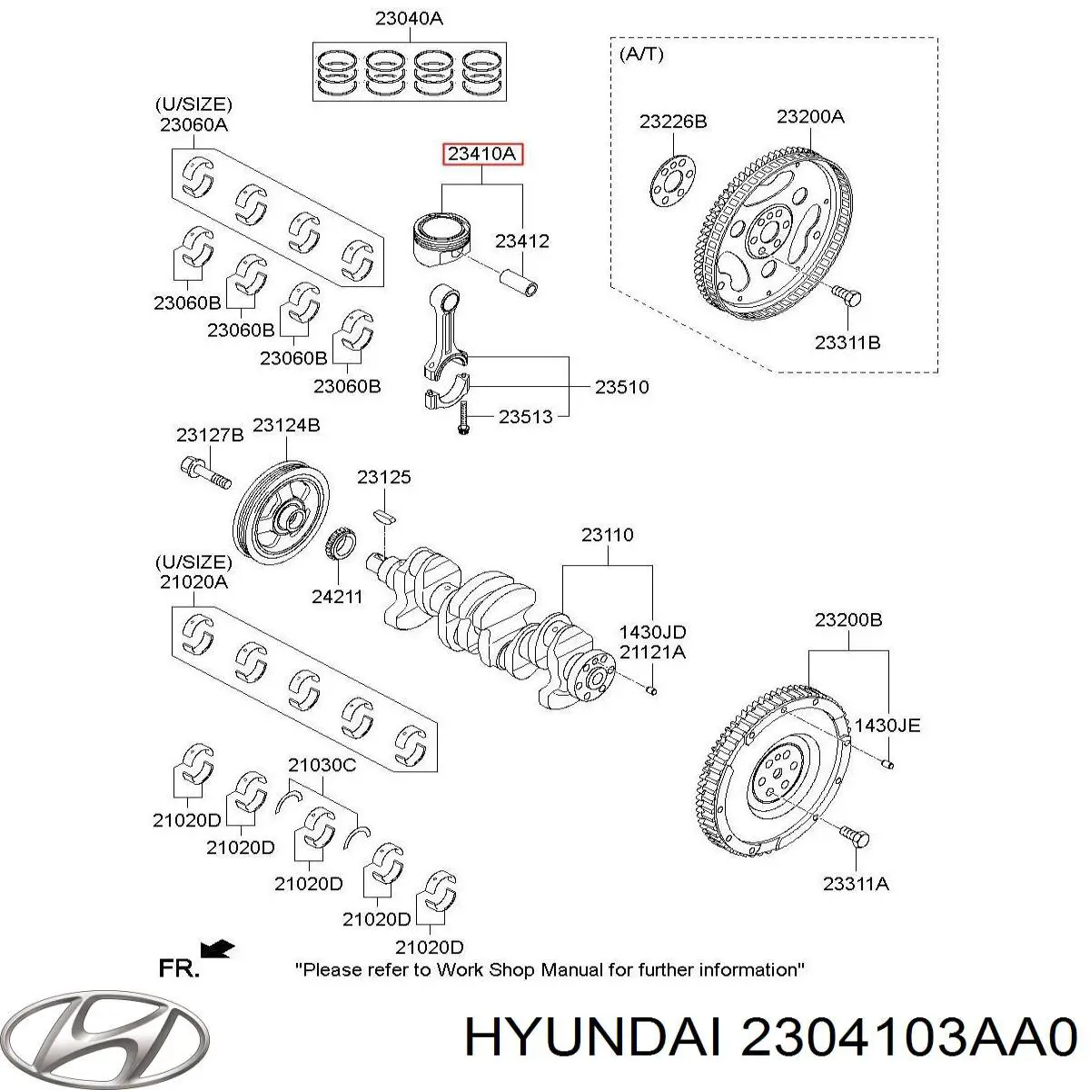  Hyundai/Kia 2304103AA0 цена, от 49.26 USD
