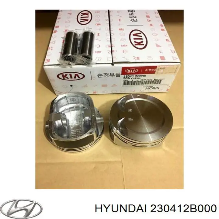 230412B000 Hyundai/Kia pistão com passador sem anéis, std