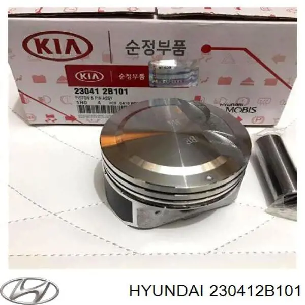 230412B101 Hyundai/Kia pistão com passador sem anéis, std