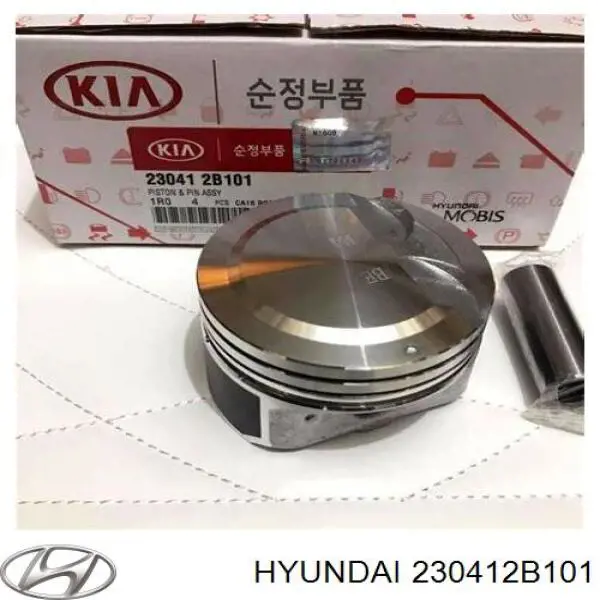 Поршень з пальцем без кілець, STD 230412B101 Hyundai/Kia
